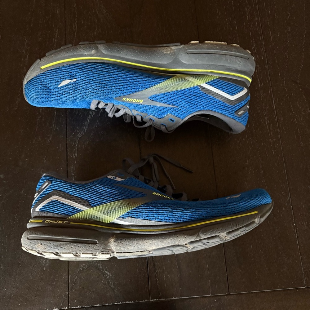 Brooks Men’s Ghost 15 Blue Running Walking Athletic Workout Shoes Sneakers 11.5D